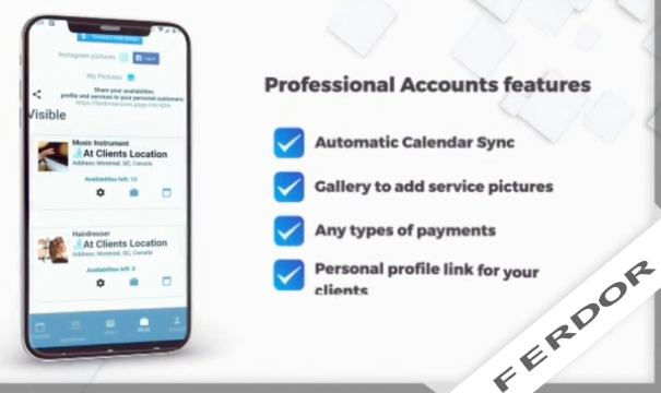 Ferdor — Personal Services Mobile App - Screenshot 2
